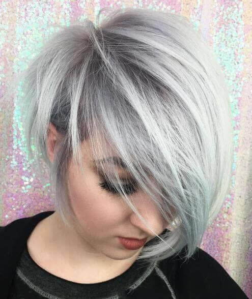 Silver Pixie Hair Cut